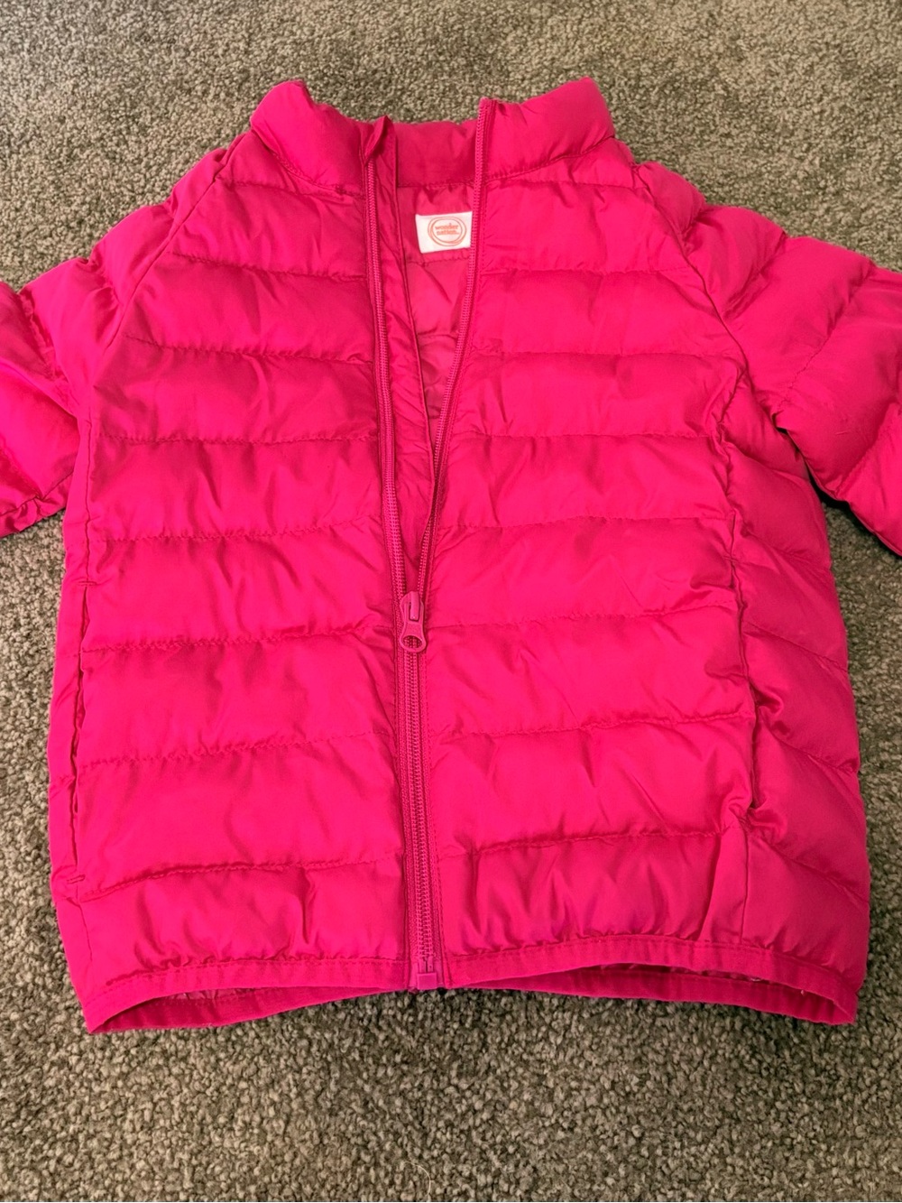 wonder nation Hot Pink Quilted Puffer Jacket